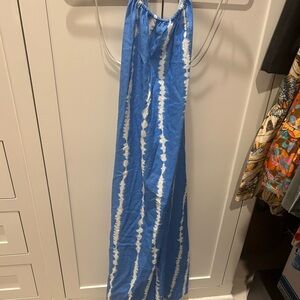 Zara Blue and White Maxi Dress